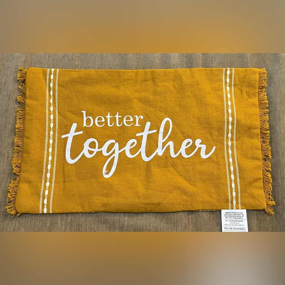 NWT “better together” pillow COVER